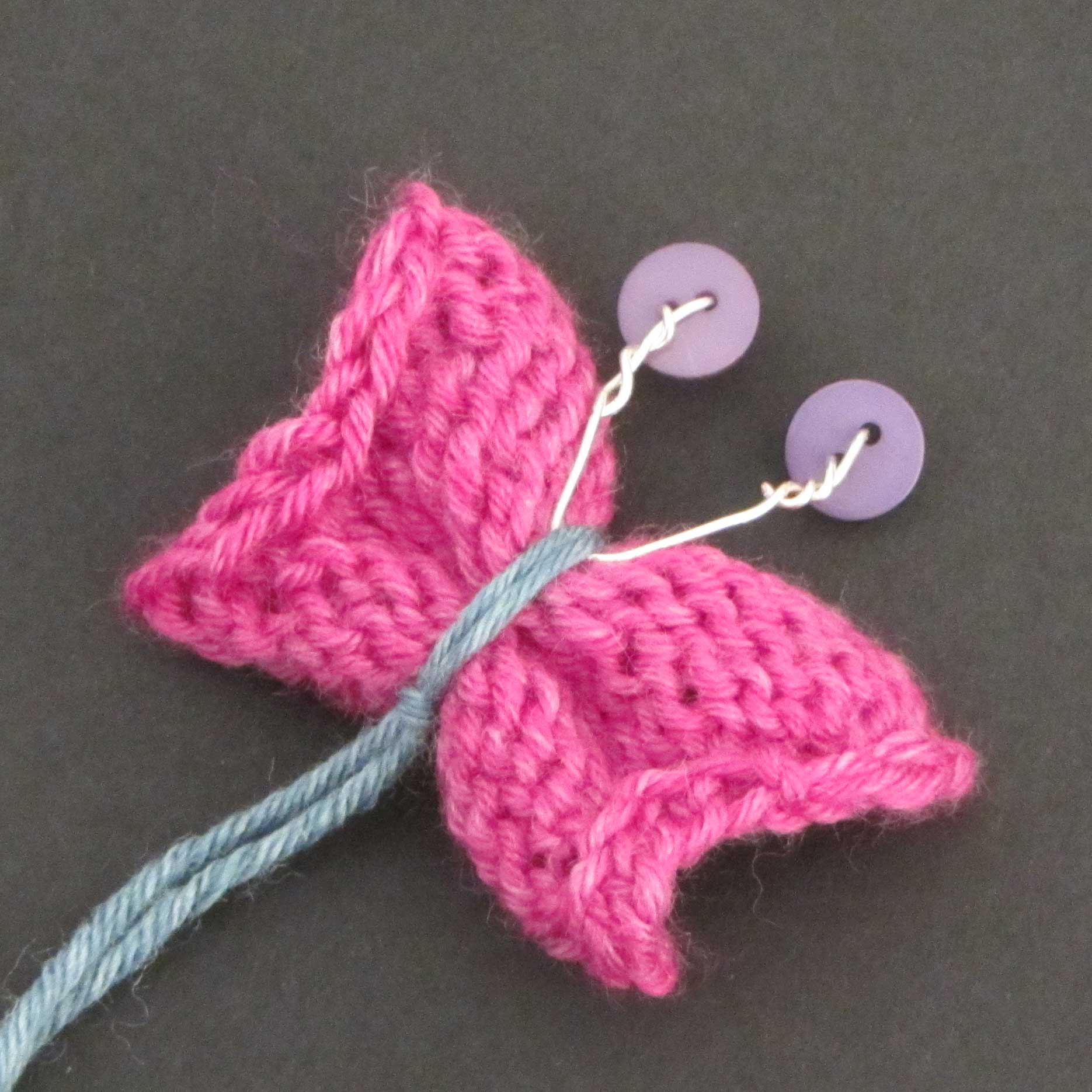 knitted butterfly tutorial15