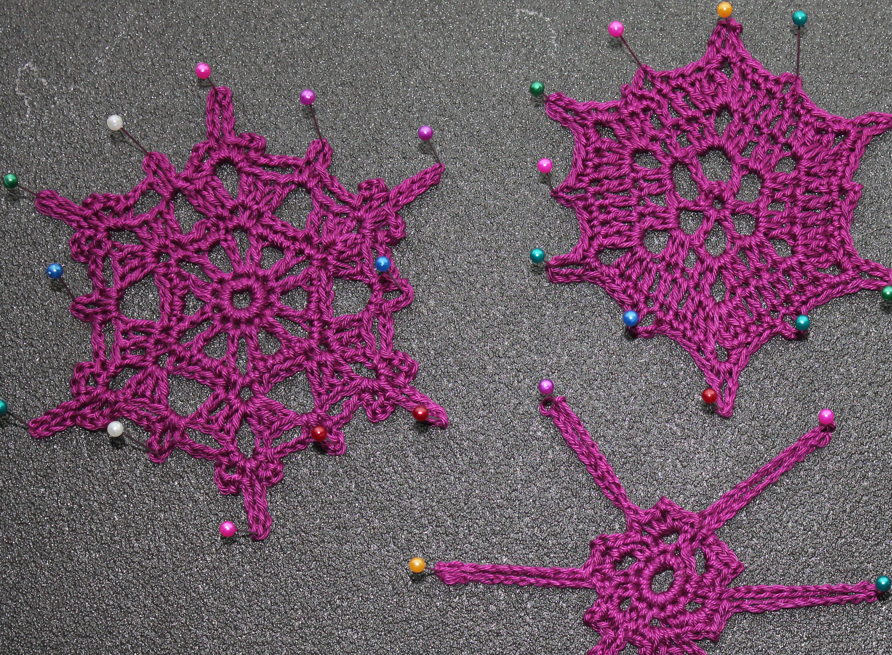 snowflakes crochet pinned
