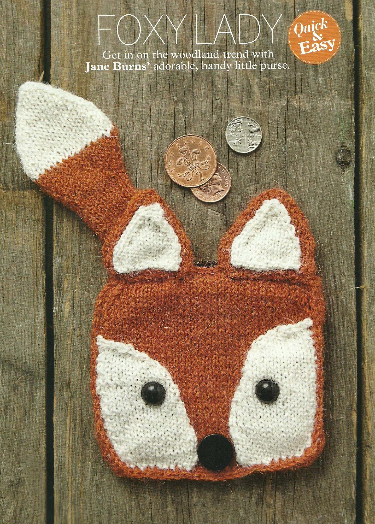 foxy lady purse simply knitting jane burns