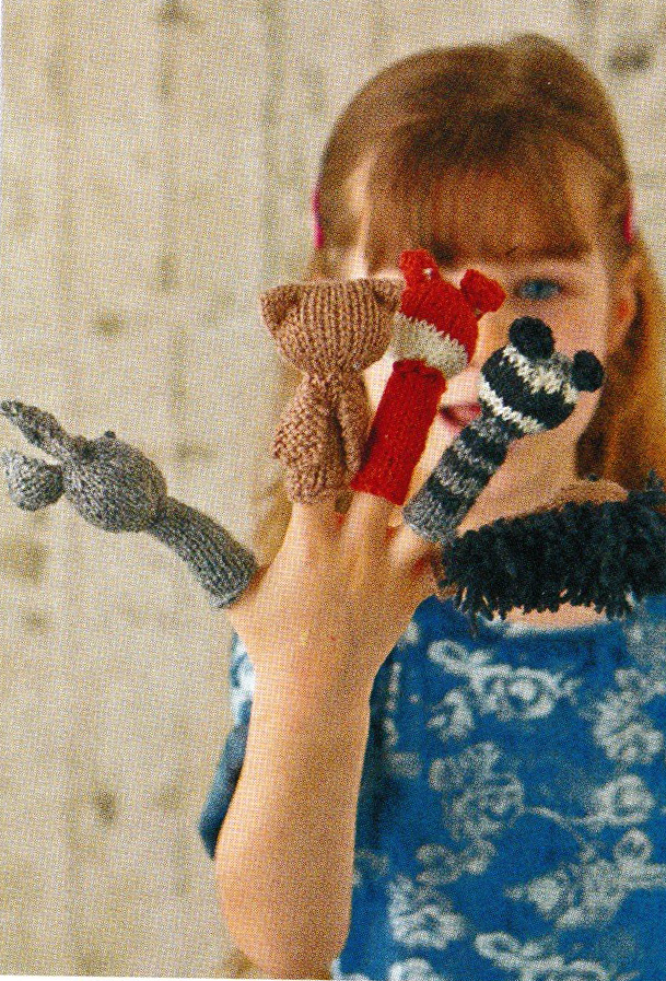 woodland finger puppets jane burns knit
