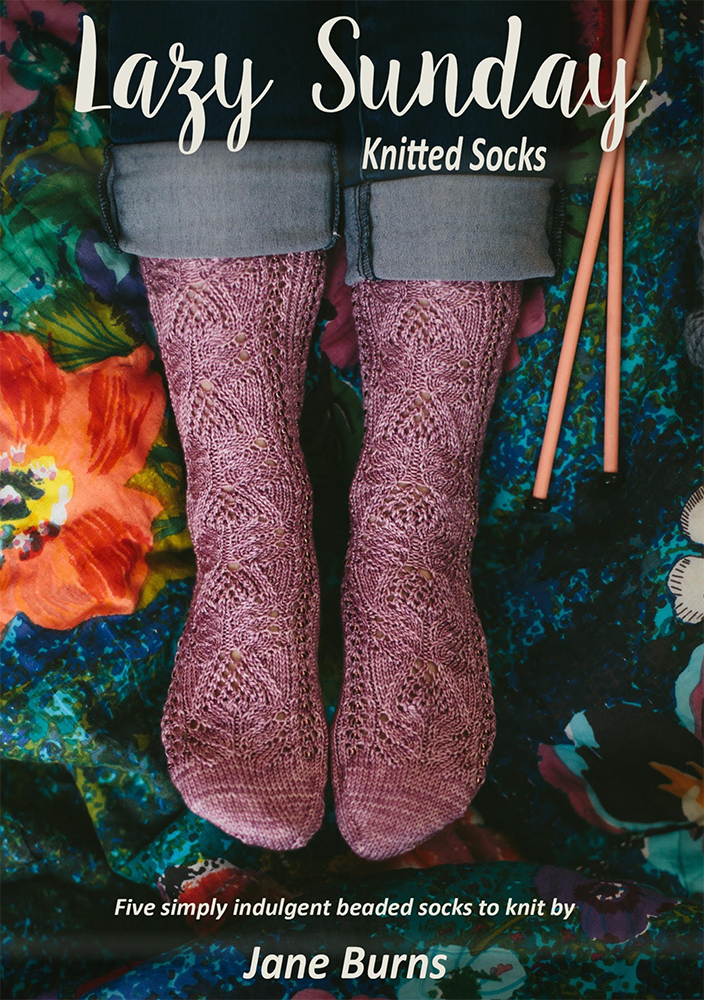 Lazy Sunday Knitted Socks by Jane Burns. Five simply indulgent beaded socks to knit.