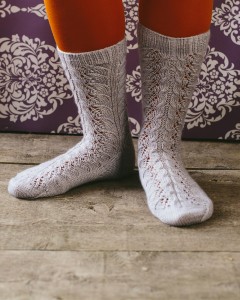No Room For Ravers, Lazy Sunday Knitted and Beaded Socks by Jane Burns