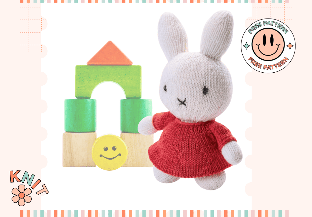 Miffy Toy Knitting Pattern (FREE) on the blog