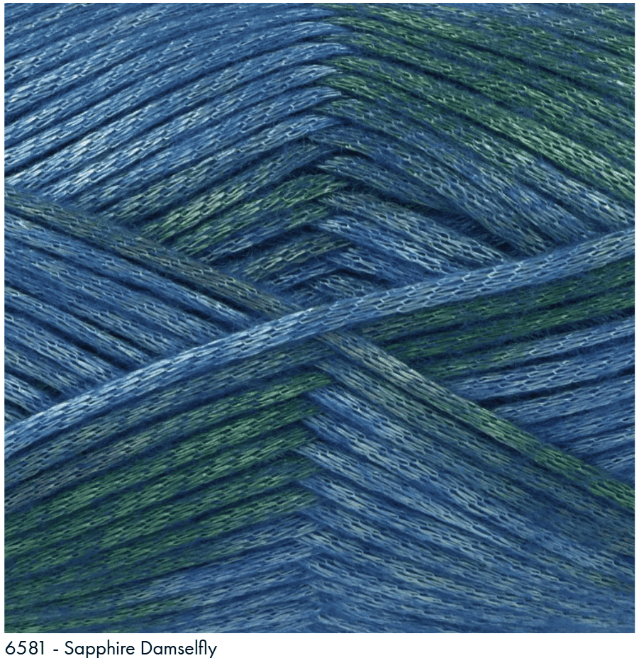 king cole firefly aran yarn sapphire damselfly shade