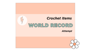 world record attempt for crochet items, jane burns counter