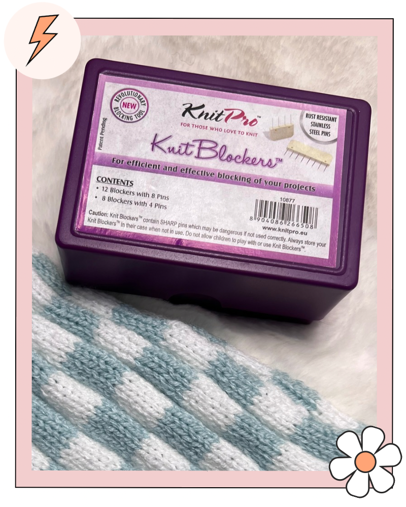 picture of knit pro knit blocker, combs for pinning our knitted fabric before blocking