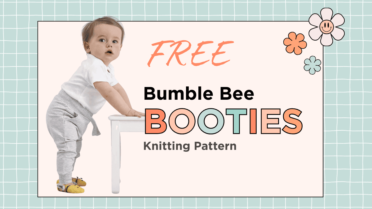 Free Bumble Bee Baby Booties Knitting Pattern