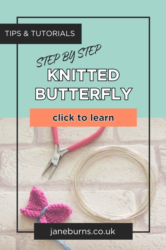 Quick and easy knitted butterflies tutorial, cute butterfly knitting pattern by jane burns