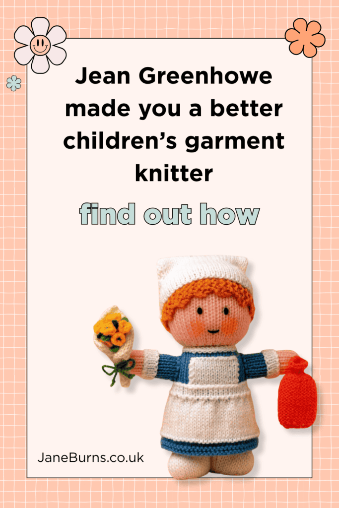 Jean greenhowe knitting patterns lesson about toy knitting and garments by jane burns
