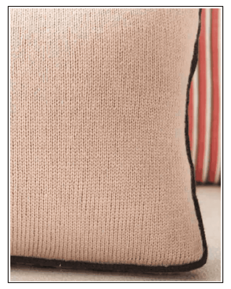 Leopard print knitting pattern for a stranded colourwork cushion cover, DK yarn, worked flat