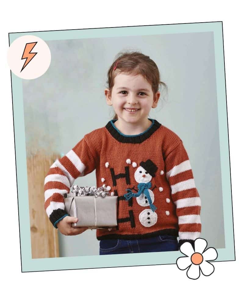 best christmas knitting patterns round up kids snowman sweater jane burns