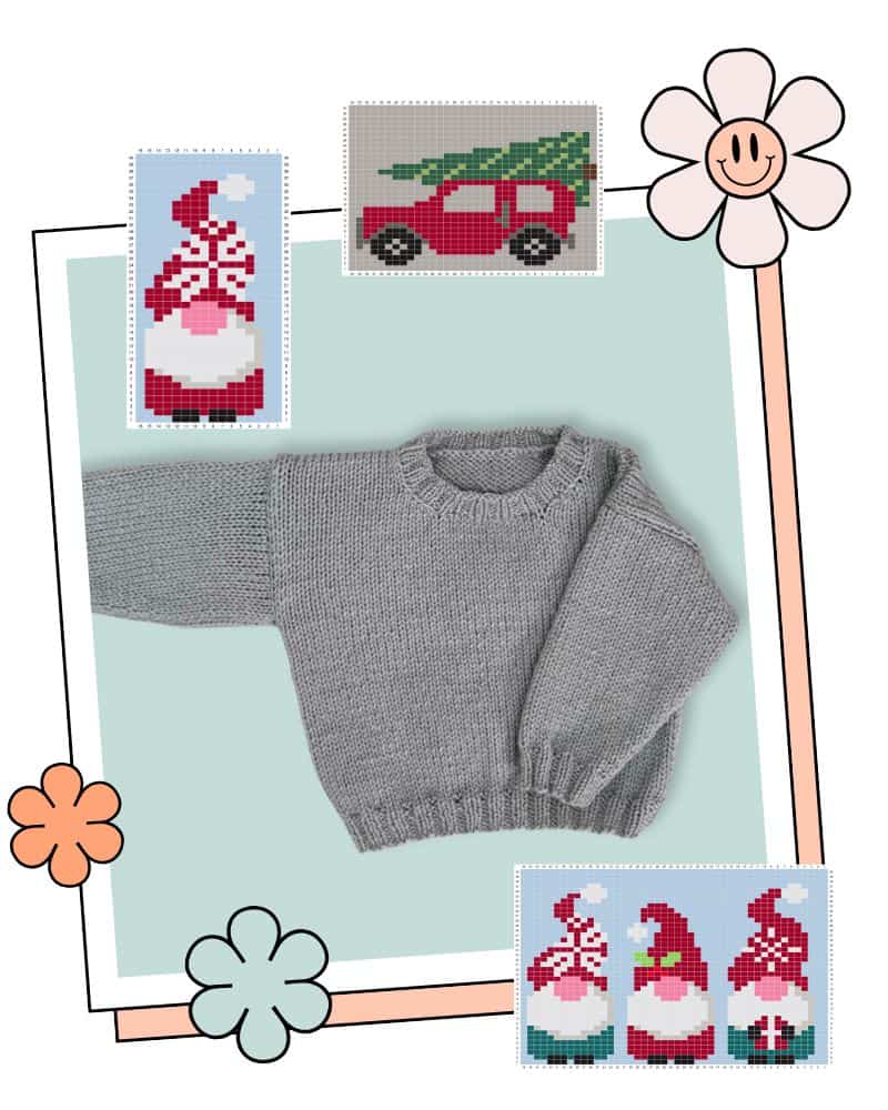 blank canvas design your own baby jumper knitting pattern for use with motif library by jane burns