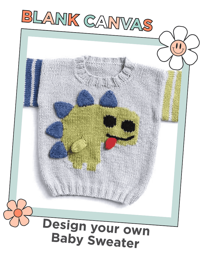 Free Baby Jumper Knitting Pattern with Motif Options: The Blank Canvas 1 blank canvas baby sweater knitting pattern design your own baby jumper jane burns