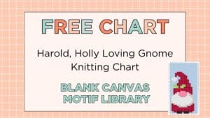 Free Gonk Knitting Chart for Baby Jumpers, Meet Harold 1 Free gonk knitting chart showing Harold, a Christmas holly gonk in claret, white and green, designed for the Blank Canvas Baby Jumper
