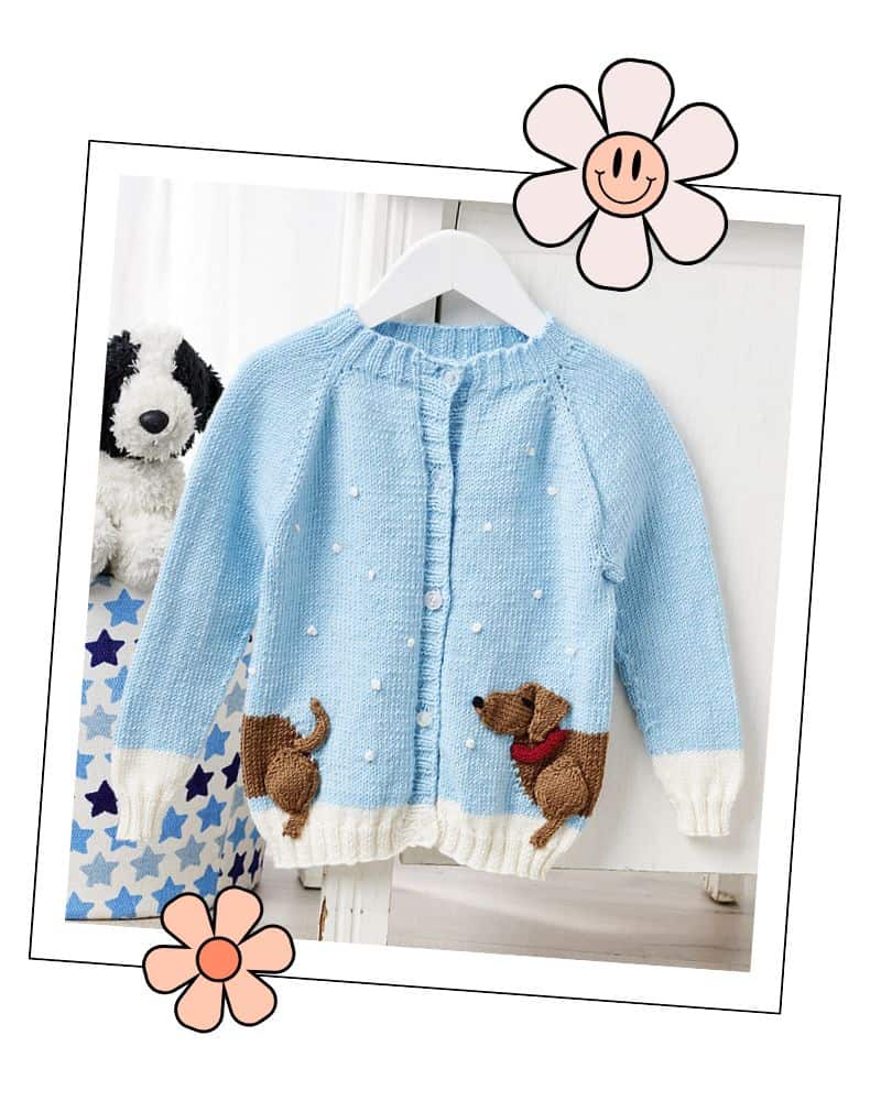 best christmas knitting pattern best seller dachshund in the snow, sausage dog cardigan knitting pattern for babies and children by jane burns