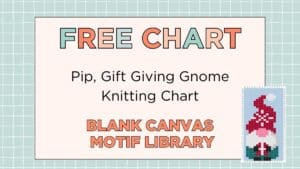 Free Gnome Knitting Chart for Baby Jumpers, Meet Pip 2 Free gnome knitting chart showing Pip, a Christmas gonk in claret, white and teal, designed for the Blank Canvas Baby Jumper
