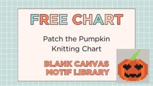 Free pumpkin knitting chart for baby jumper, Patch the pumpkin, beginner halloween knitting motif