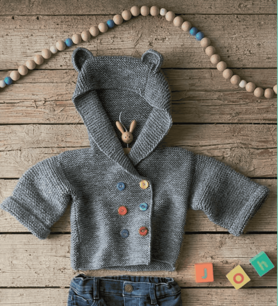 scheepjes billy bear baby cardigan knitting pattern jane burns