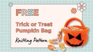 Trick or Treat Pumpkin Bag Knitting Pattern: Free